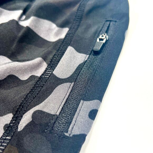 MPG Women's Small Black Gray Camo Lined Running Athletic Workout Shorts - Picture 3 of 6